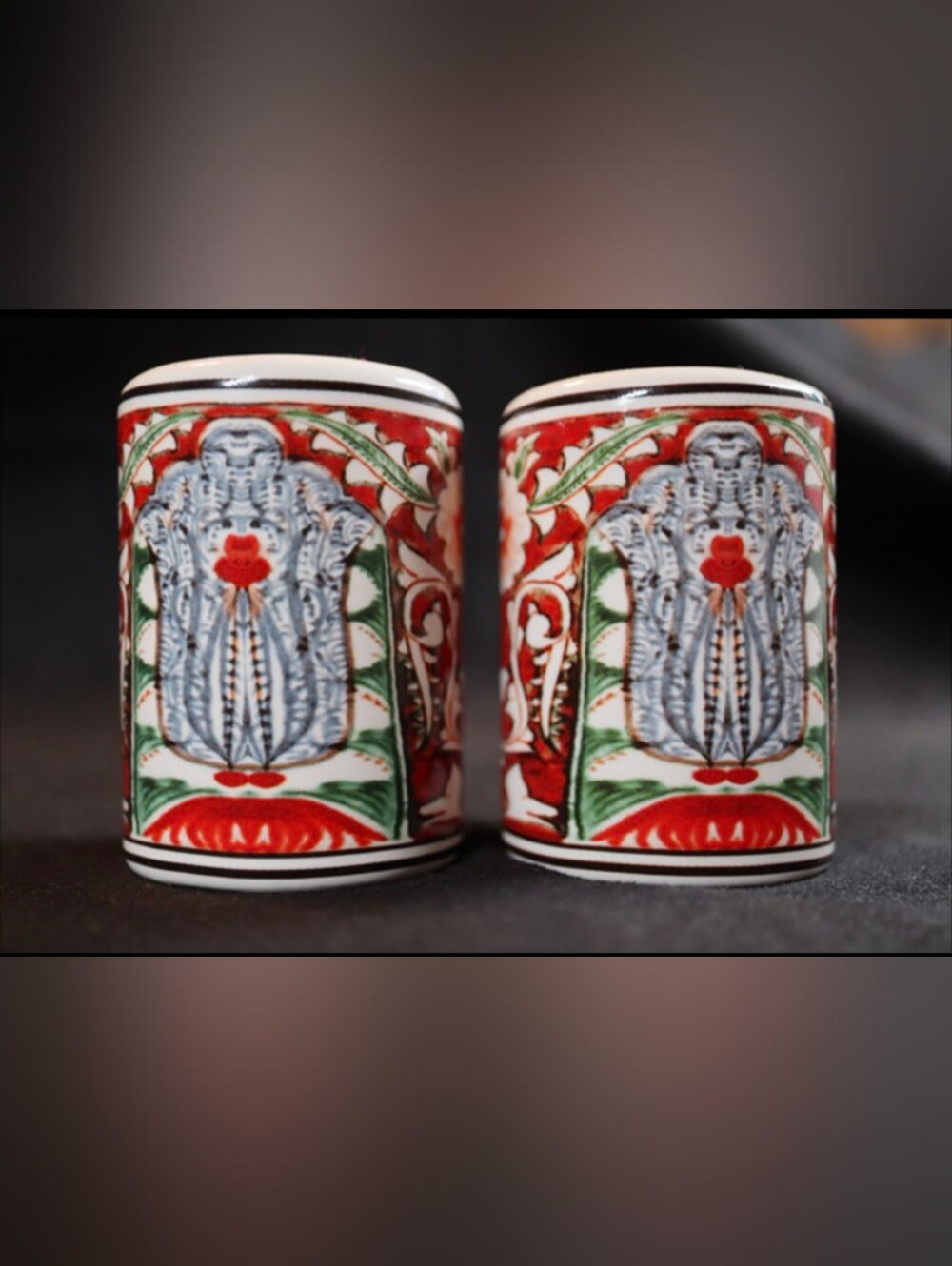 Vintage Floral Design Ceramic Salt & Pepper Shaker Set made by PB